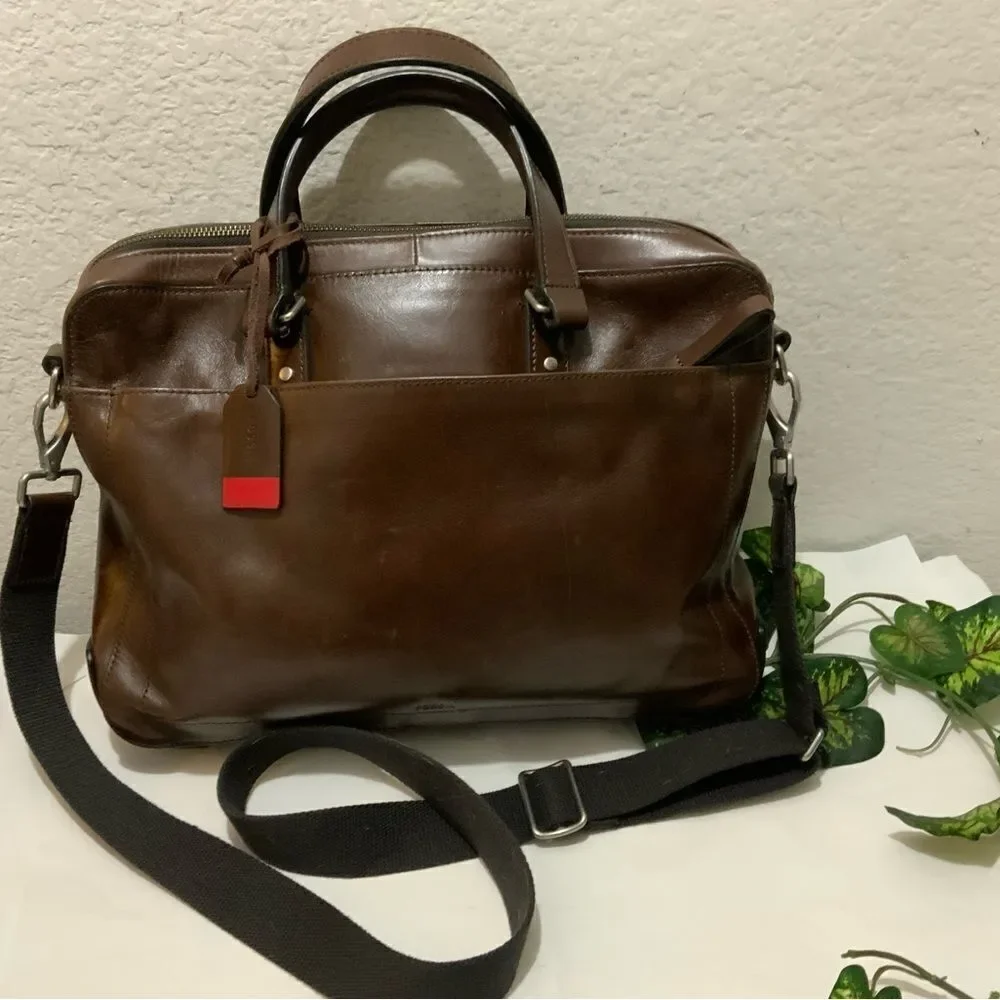 NWT Fossil Defender Eco Leather Brief Bag